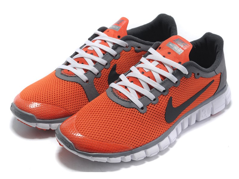 Nike Free 3.0 v2 Womens Shoes Reddish Orange Black - Click Image to Close